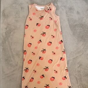 Kyte BABY Peach Print Sleeveless Sleep Sack - Peach & Green Accents